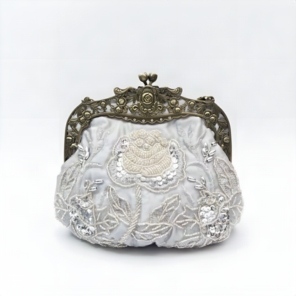 Floral Beaded Evening Bag