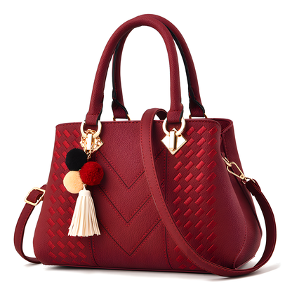 Textured Top-Handle Handbag