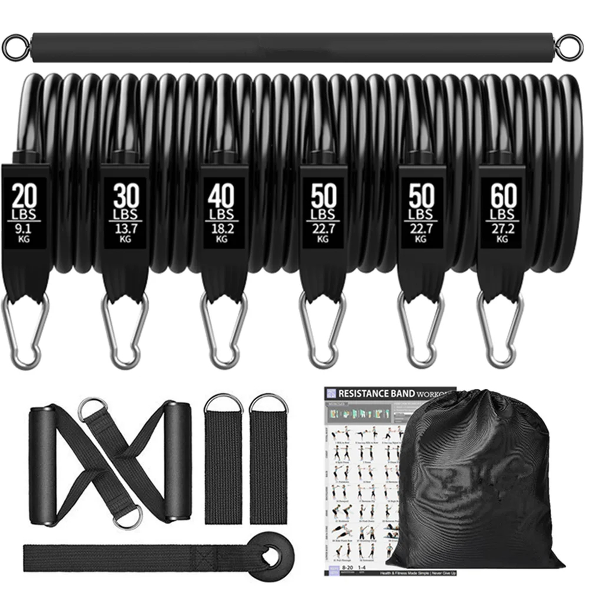 Eleven Piece Resistance Band Set