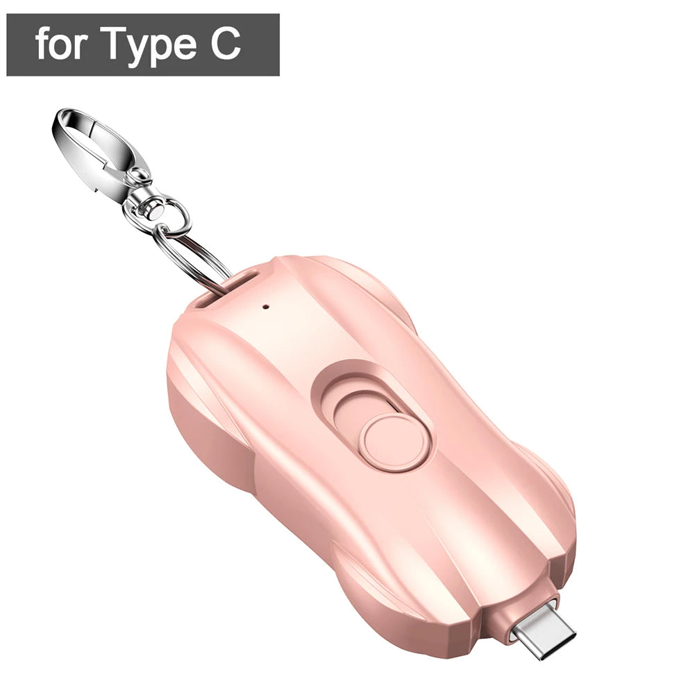 Nyckelringsbärbar nödtelefonladdare Powerbank
