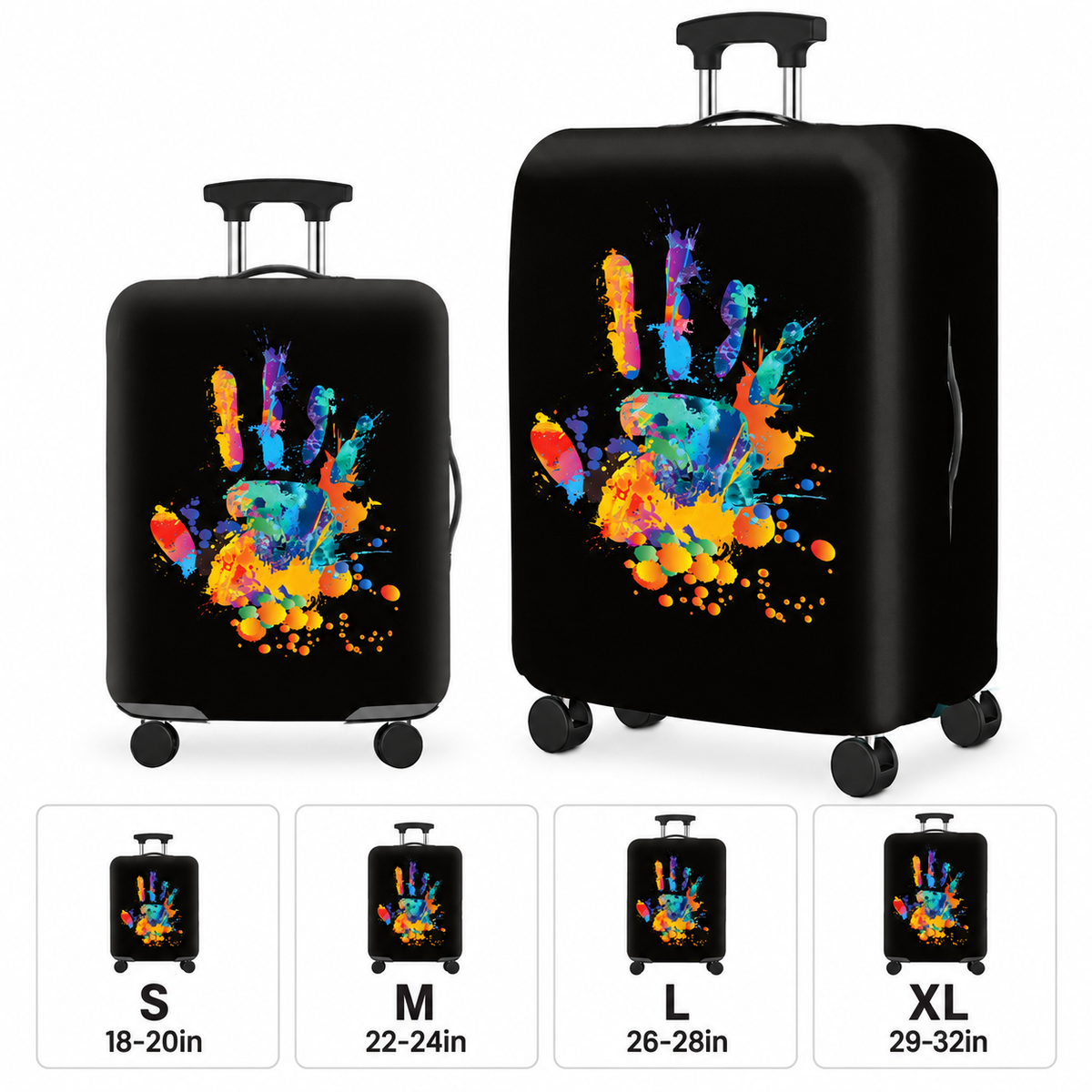 Printed Stretch Suitcase Cover