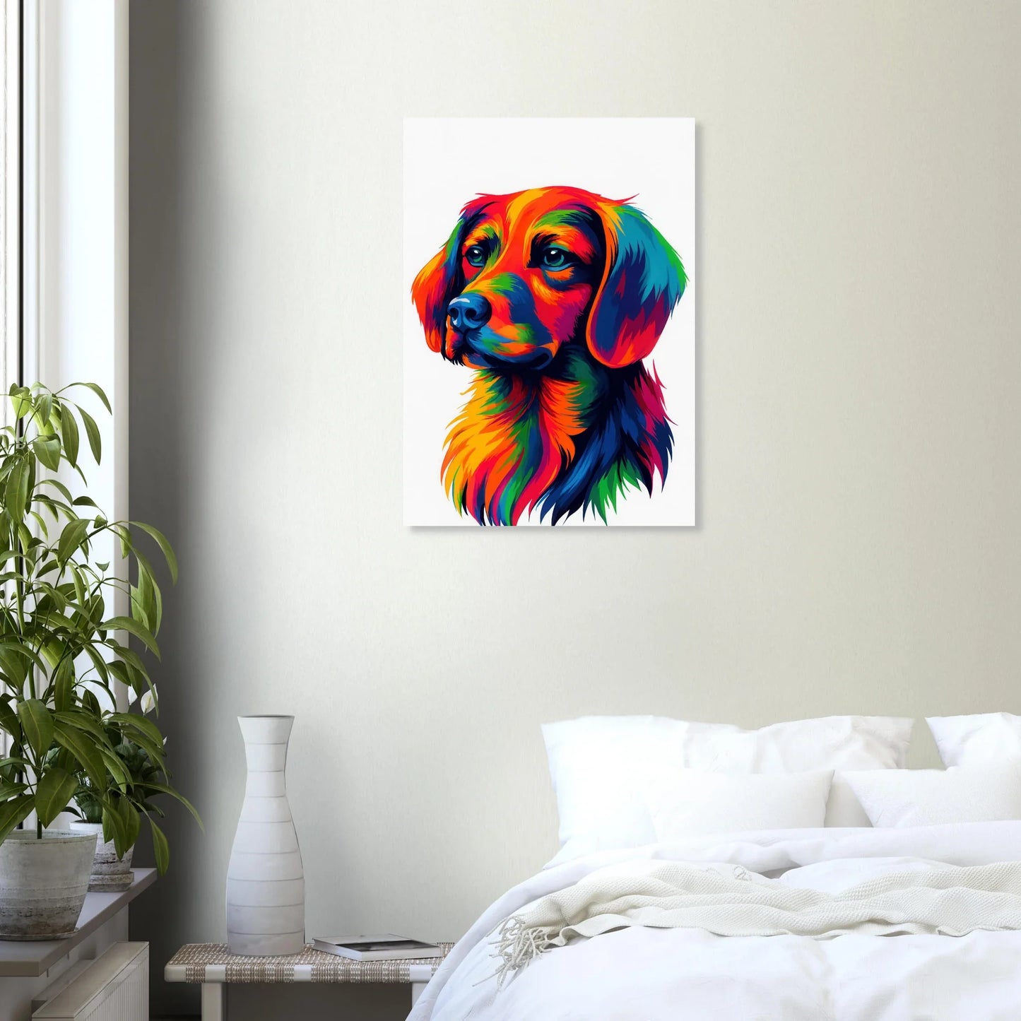 Färgglad Hundkonst – Levande Pop Art Tryck Djur