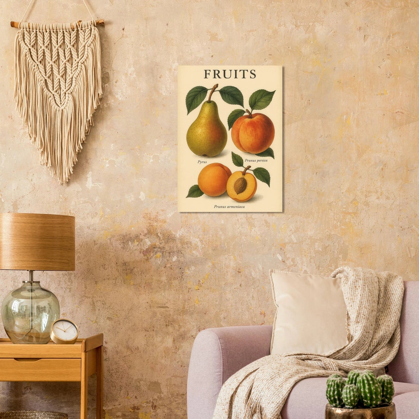 Frukter – Botanisk Vintage Frukt Illustration Poster – Klassisk Konsttryck i Flera Storlekar