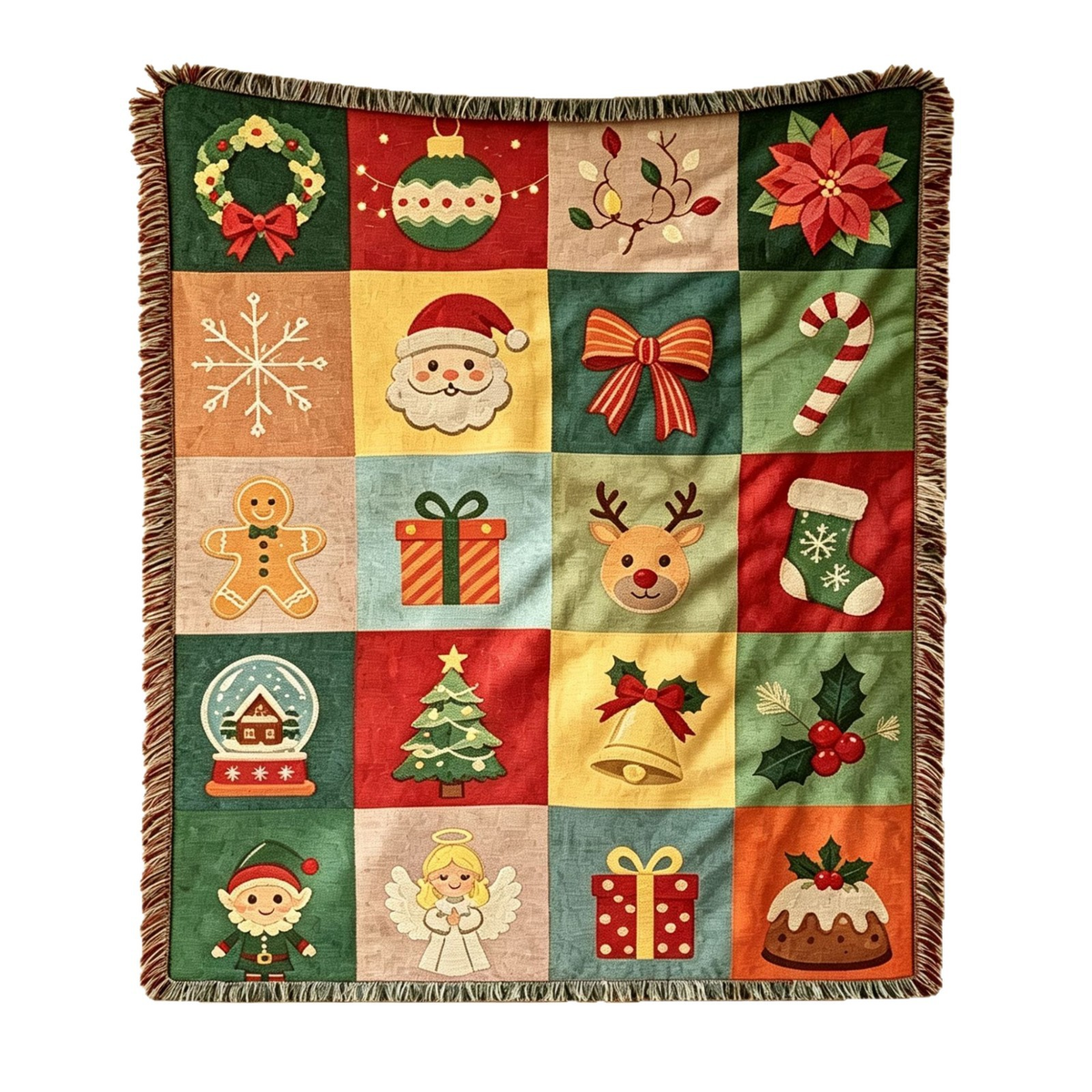 Illustrated Woven Throw Blanket