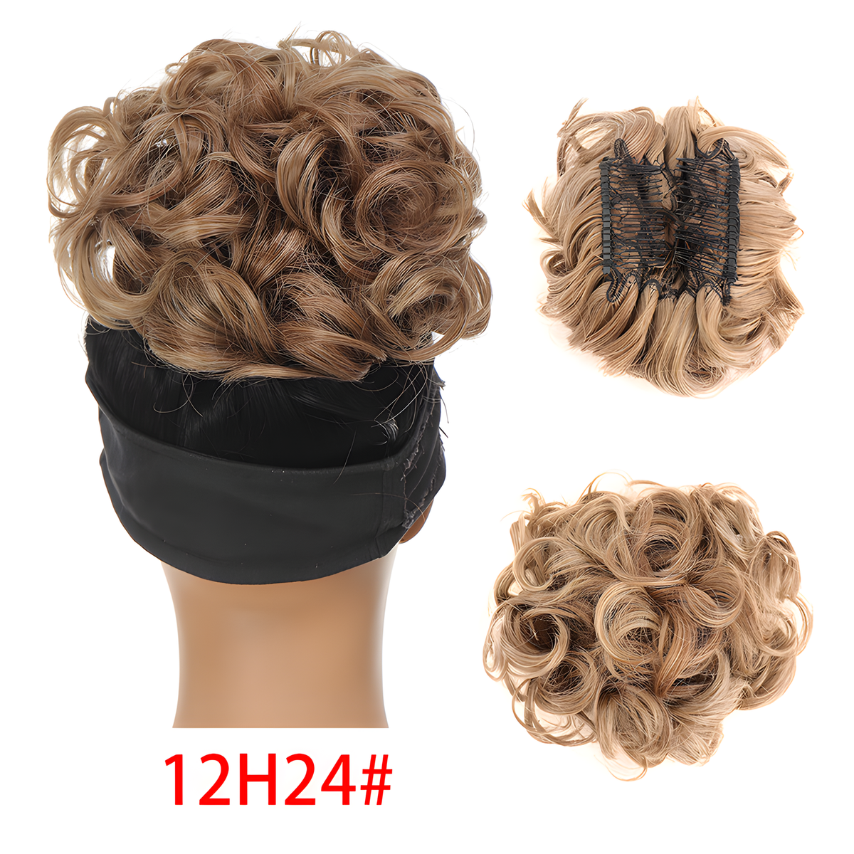 Curly Comb-In Bun Hairpiece