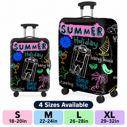 Printed Stretch Suitcase Cover