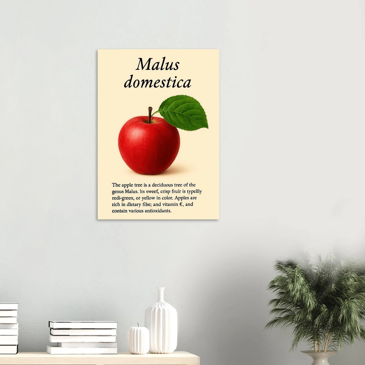 Frukter – Botanisk Äppel Illustration Konsttryck för Naturälskare