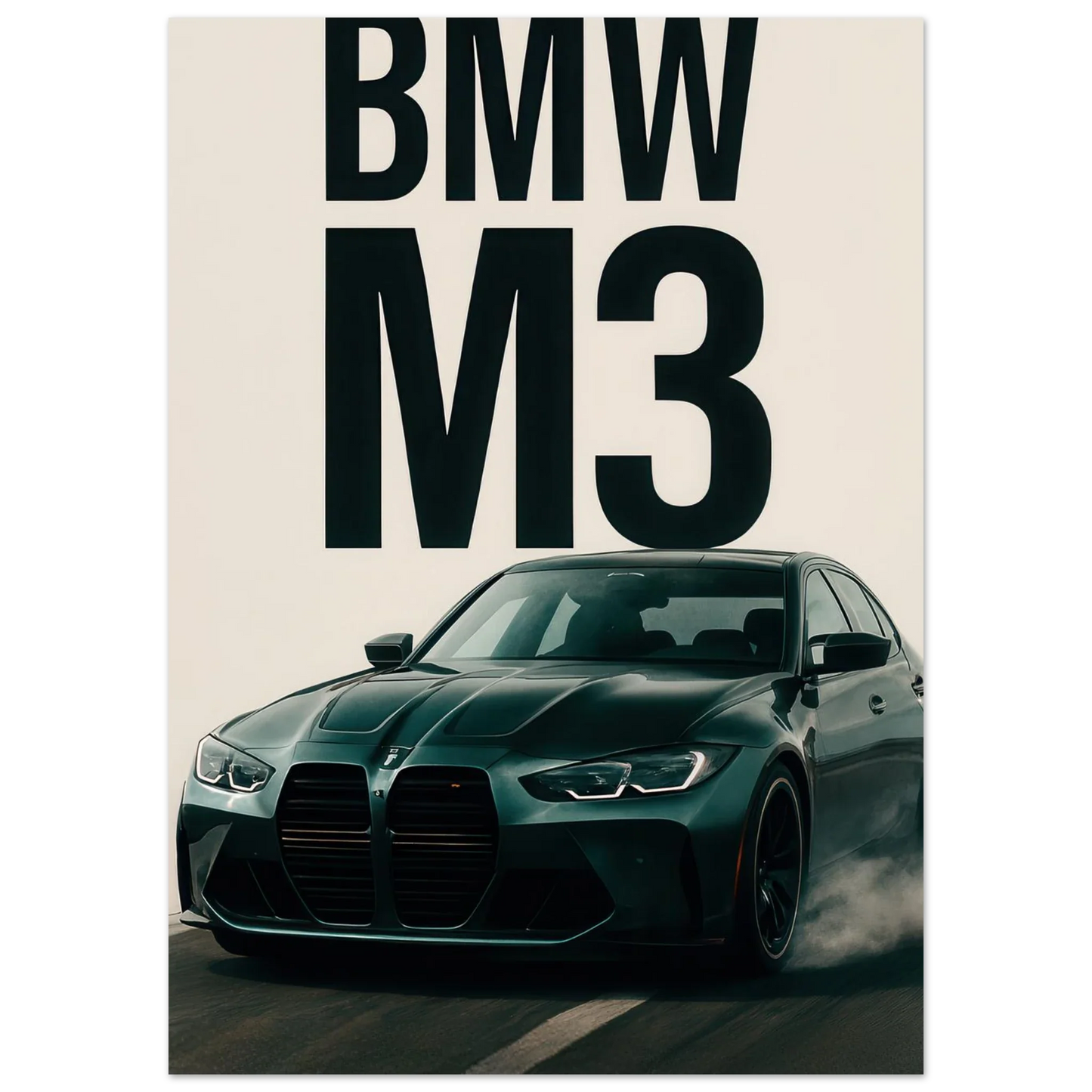 BMW M3 Performance Poster - Exklusiv Bilkonsttryck i premiumkvalitet