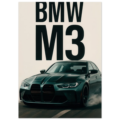 BMW M3 Performance Poster - Exklusiv Bilkonsttryck i premiumkvalitet