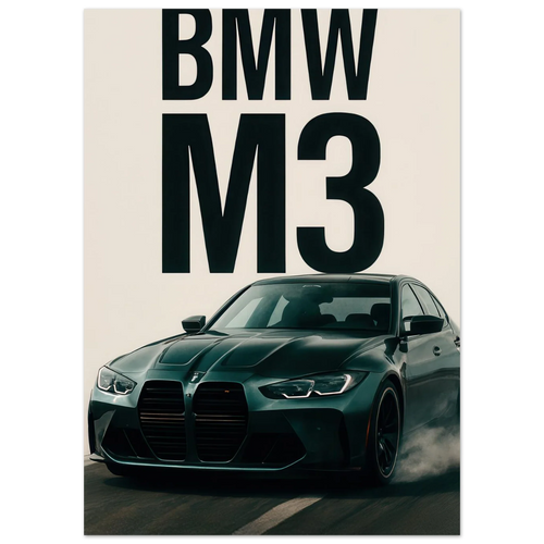 BMW M3 Performance Poster - Exklusiv Bilkonsttryck i premiumkvalitet