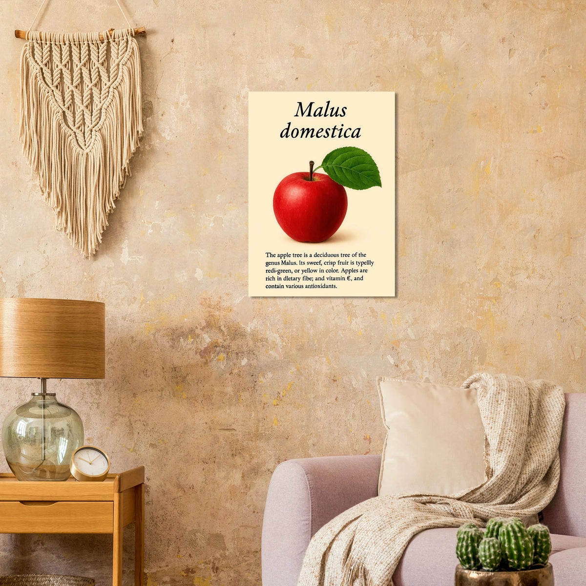 Frukter – Botanisk Äppel Illustration Konsttryck för Naturälskare