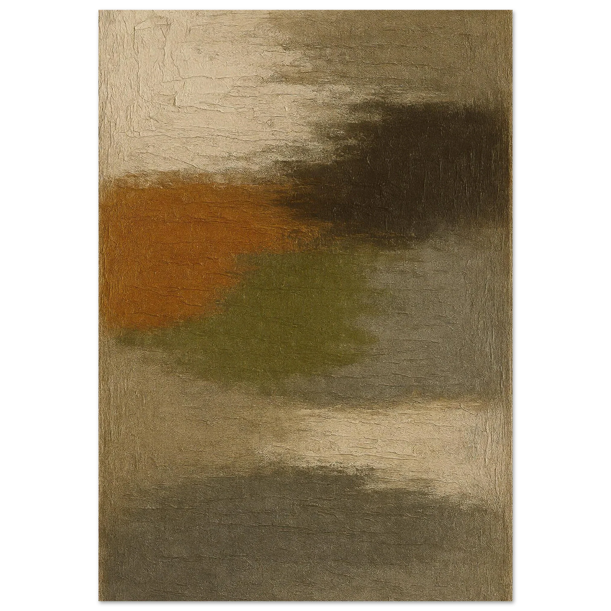 Abstract Earth Tones Textured Art Print – Organic Modern Wall Decor Poster in 29 Sizes