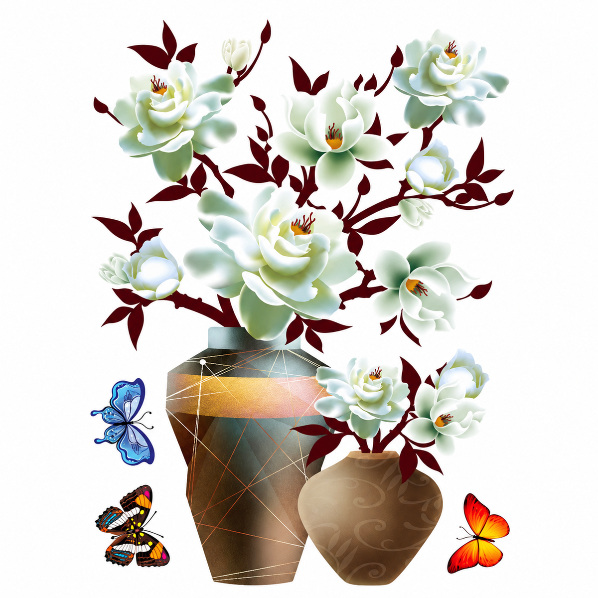 Floral Vase Wall Decal
