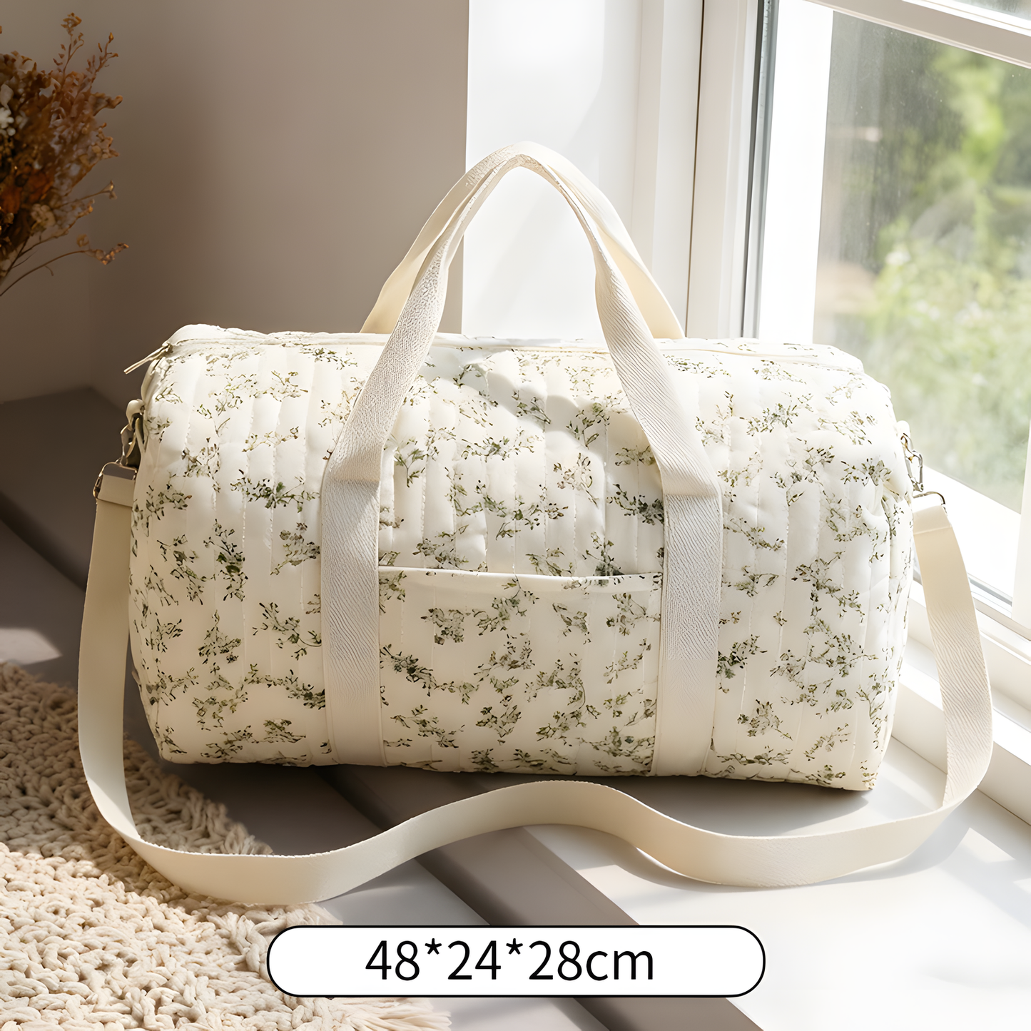 Large Cotton Travel and Diaper Bag