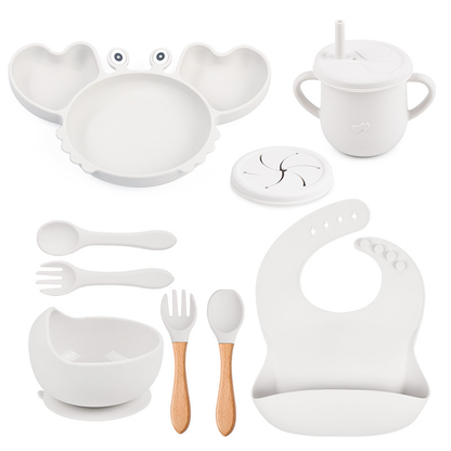 Silicone Crab Baby Feeding Set