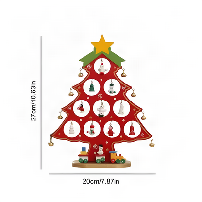 Wooden Tabletop Christmas Tree