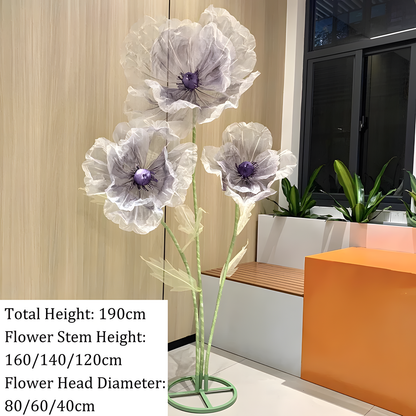 180 cm Poppy Flower Stand