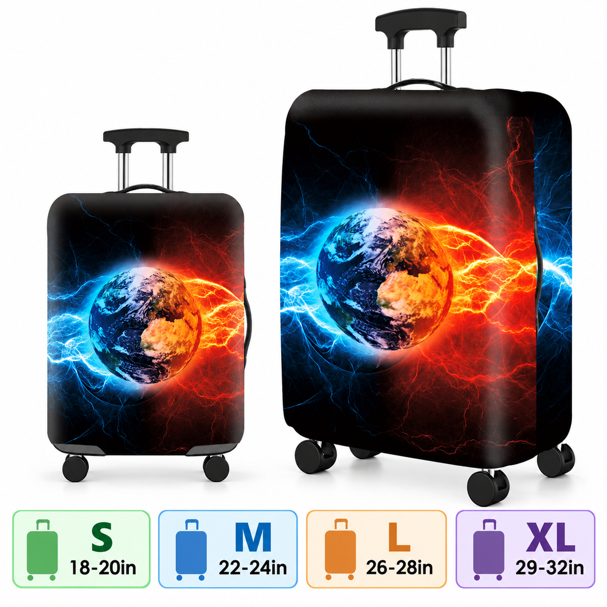 Printed Stretch Suitcase Cover