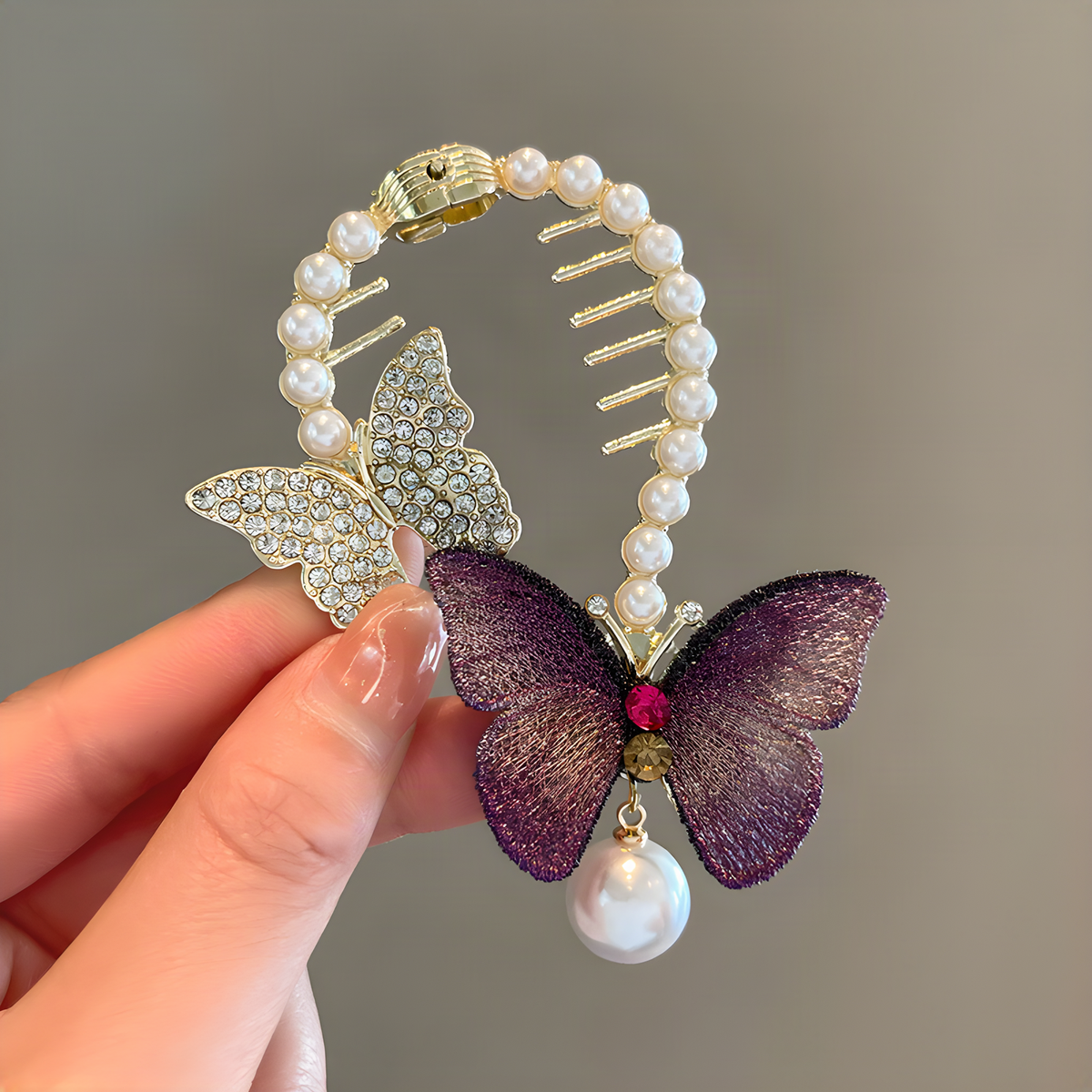 Decorative Hinged Ponytail Hair Clips