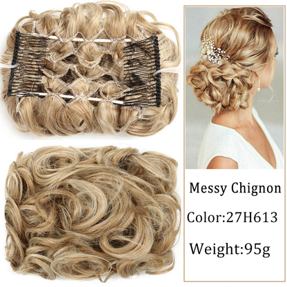 Curly Comb-In Bun Hairpiece