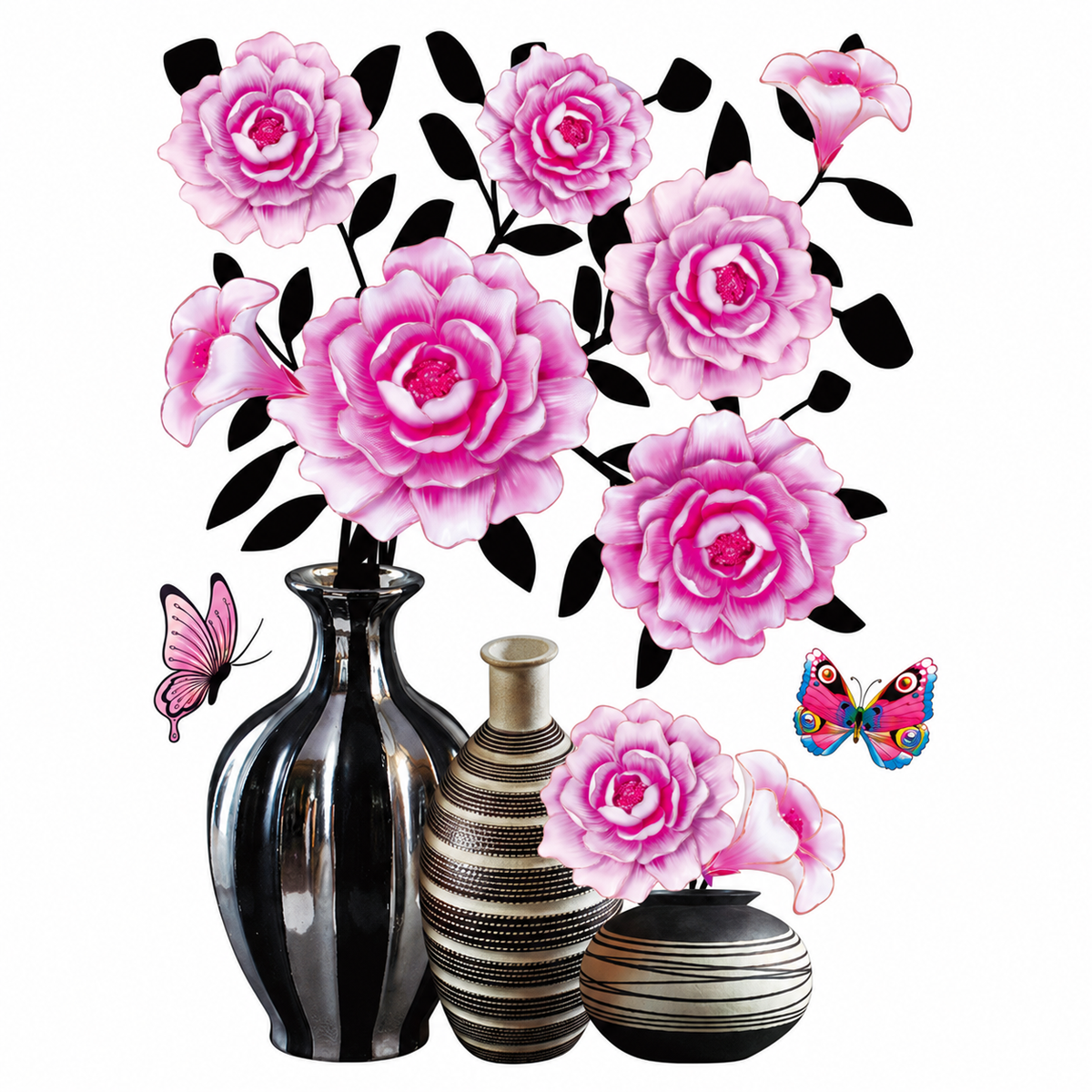 Floral Vase Wall Decal