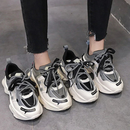 Thick Soled High Rise Summer Styles Sports Shoes For Women