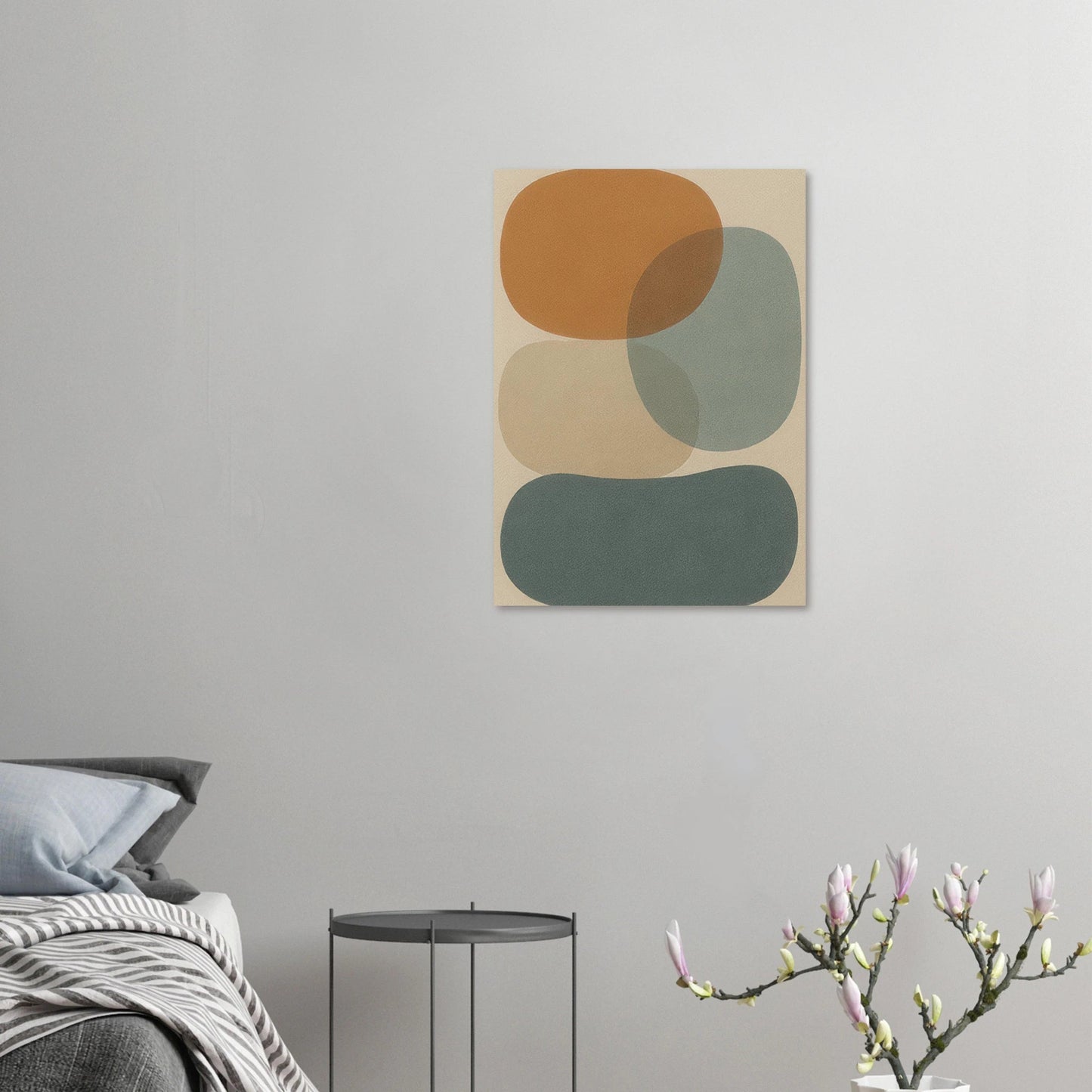 Abstrakt / Minimalistisk Jordnära Formkonst — Premium Halvblank Poster i Flera Storlekar