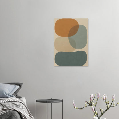 Abstrakt / Minimalistisk Jordnära Formkonst — Premium Halvblank Poster i Flera Storlekar
