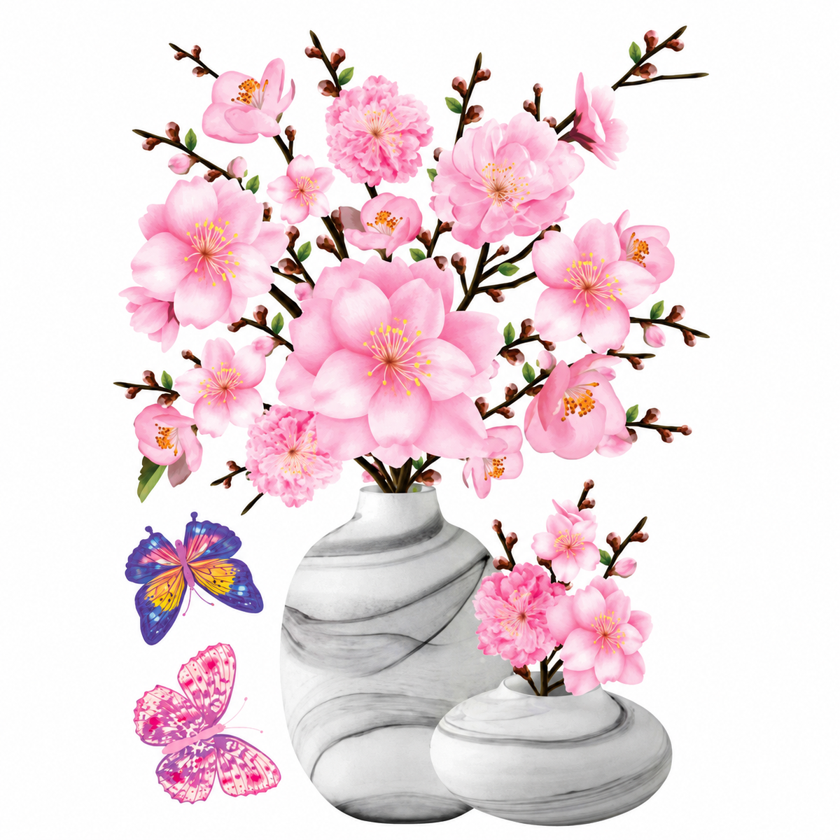 Floral Vase Wall Decal