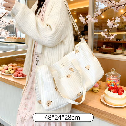 Large Cotton Travel and Diaper Bag