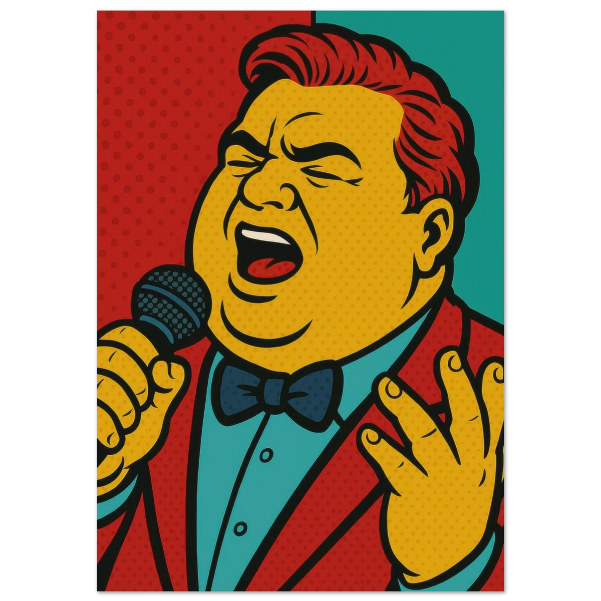 Pop Art Poster: Retro Glamour Wall Art in Vibrant Hues, Available in Various Sizes