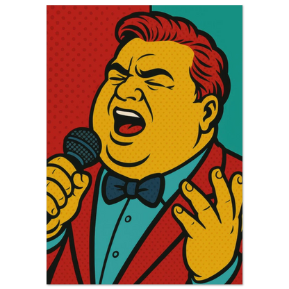 Pop Art Poster: Retro Glamour Wall Art in Vibrant Hues, Available in Various Sizes