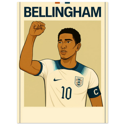 Bellingham Football Icon Poster - Premium Half-Gloss Art Print