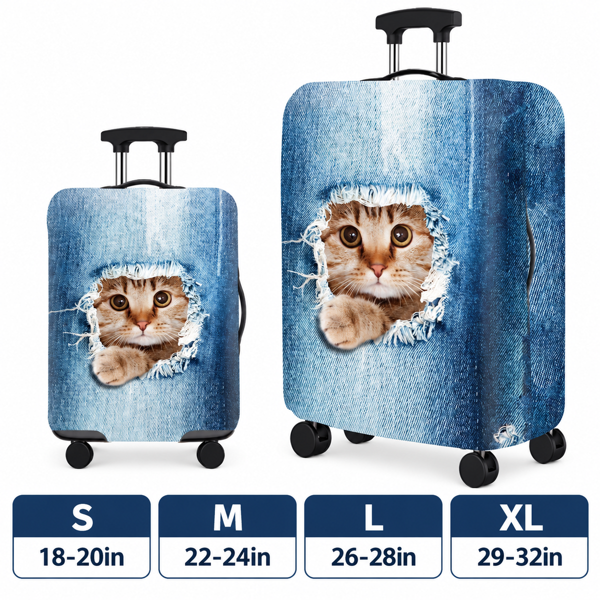 Printed Stretch Suitcase Cover