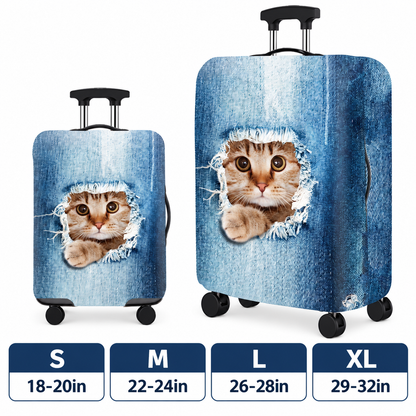 Printed Stretch Suitcase Cover