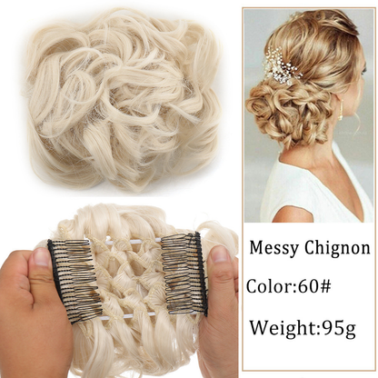 Curly Comb-In Bun Hairpiece