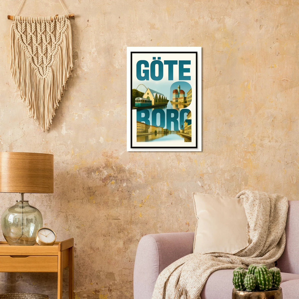 Göteborg Cityscape Art Print – Vibrant Swedish City Poster with Iconic Landmarks in various sizes