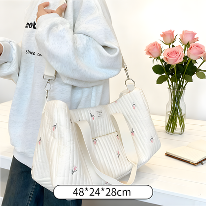 Large Cotton Travel and Diaper Bag