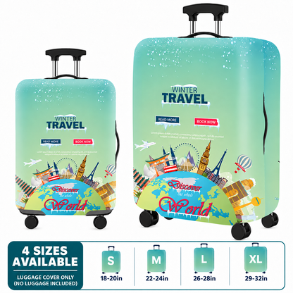 Printed Stretch Suitcase Cover