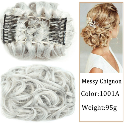 Curly Comb-In Bun Hairpiece