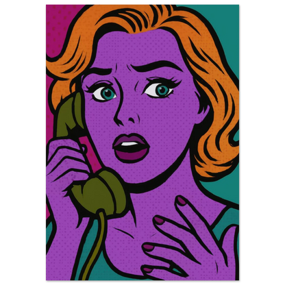 Pop Art Poster: Retro Glamour Wall Art in Vibrant Hues, Available in Various Sizes
