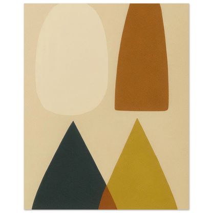 Minimalist Landscape Art Print – Earthy Tones & Abstract Shapes