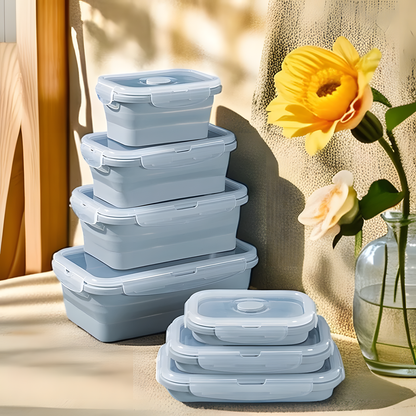 Foldable Silicone Lunch Box Set