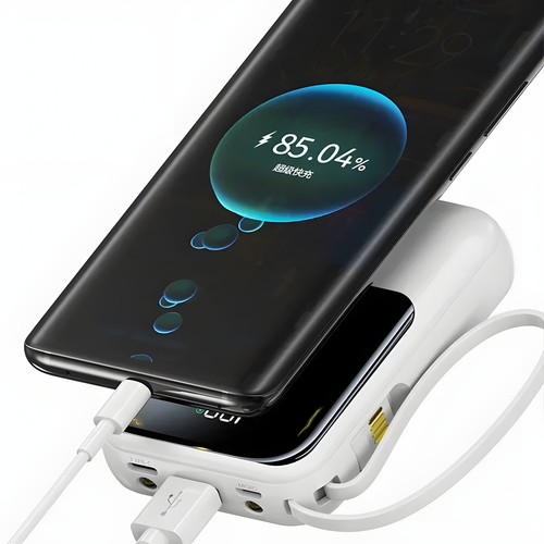 66W Power Bank with Built-In Cable