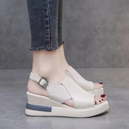 Women's Buckle Platform Sandals