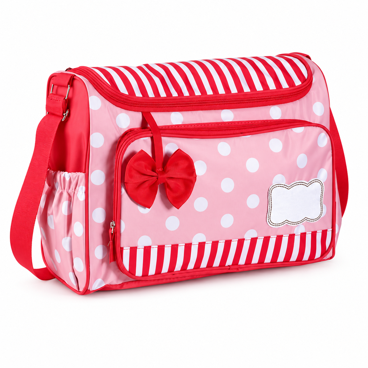 Polka Dot Bow Diaper Bag
