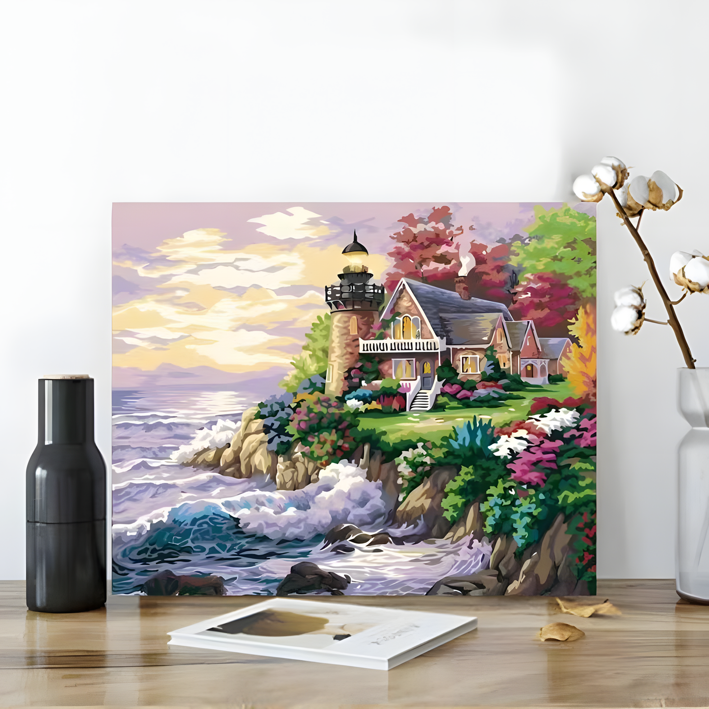 DIY Coastal Paint-by-Number Canvas