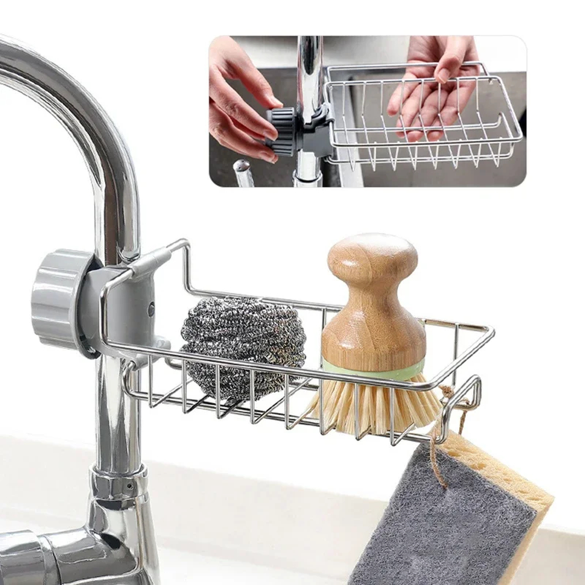 Adjustable Faucet Sink Rack