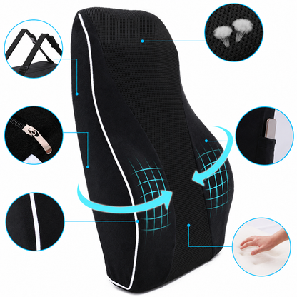 Contoured Memory Foam Lumbar Cushion