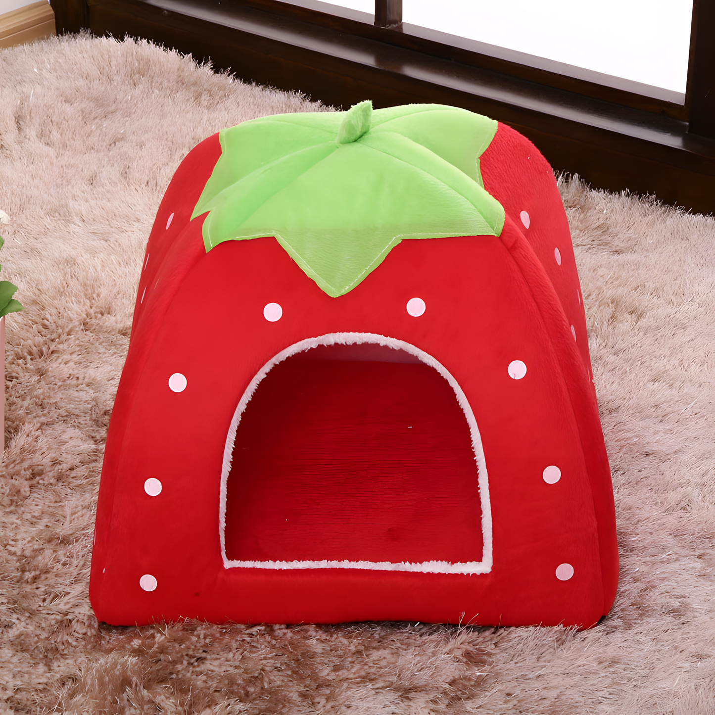 Strawberry Pet Cave Bed